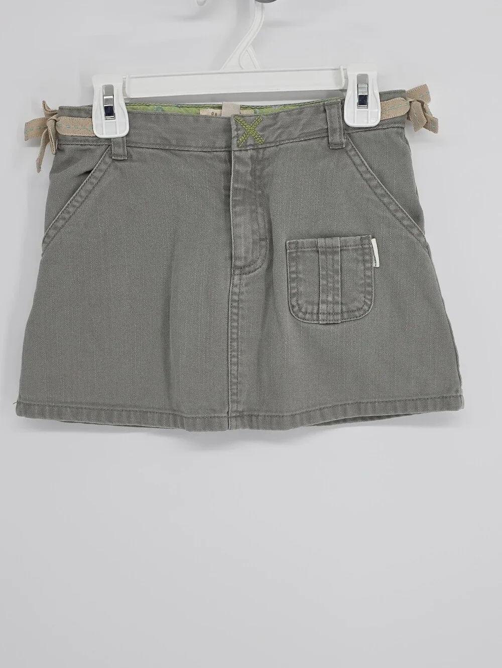 Girls Oshkosh Green Skirt Size 10 Built In Shorts